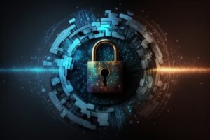 an image of a padlock in a digitised vault