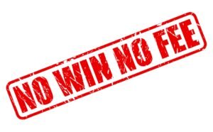 No Win No Fee written in red on a white background.