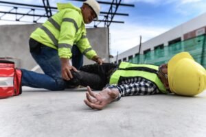 A worker knees over an injured worker and that worker will have to claim loss of amenity compensation