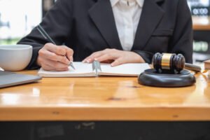 A solicitor works on a pedestrian accident claim.