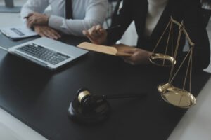 No Win No Fee solicitors prepare to work on a case.