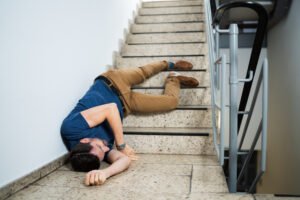 A man has fallen down a flight of stairs and later pursues a shopping centre accident claim to secure personal injury compensation alongside personal injury lawyers.